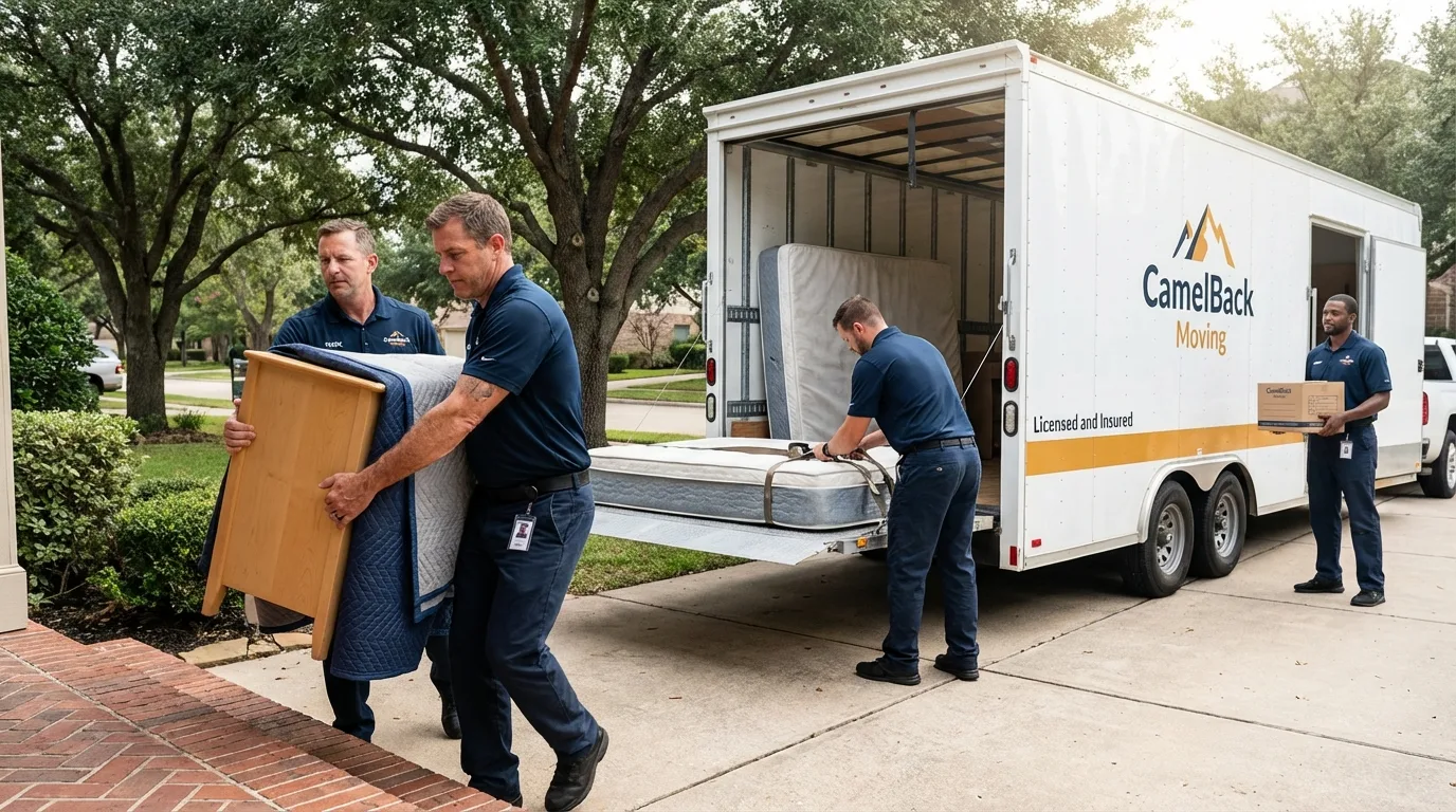 Crew loading residential truck for cross-state move from Weyers Cave, VA